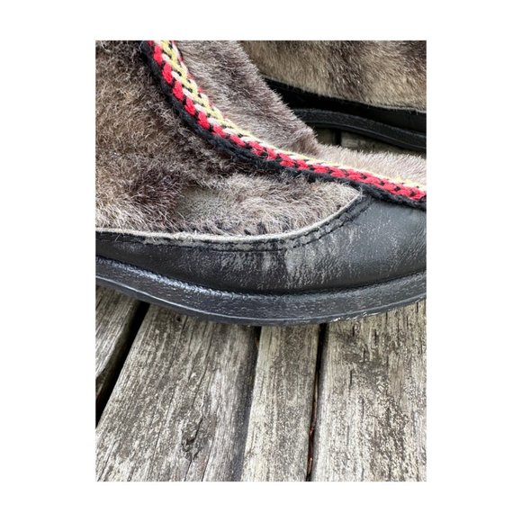 Vintage Snowland Boots Faux Fur Sherpa Ski Boots Apres Ski Winter Mid-Calf Vegan - Picture 6 of 11